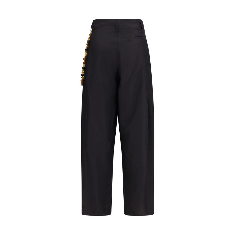 Darkpark Black Cotton Casual Pants - Luxe Nova