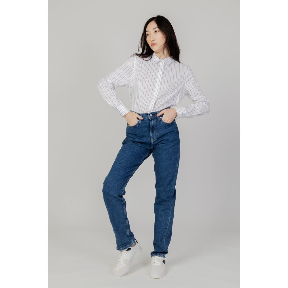 Calvin Klein Jeans Blue Cotton Skinny Jeans