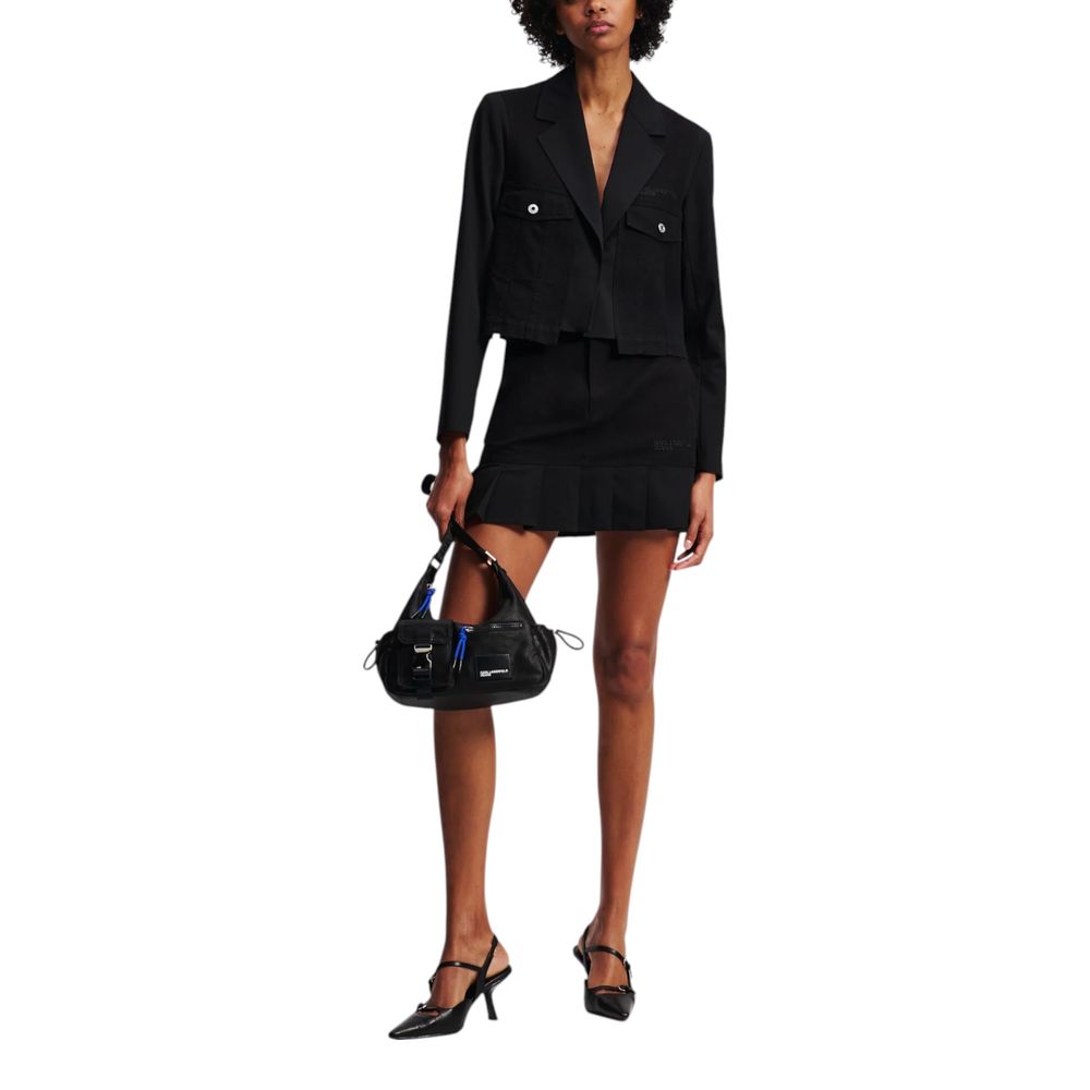 Karl Lagerfeld Black Polyester Blazer - Luxe Nova