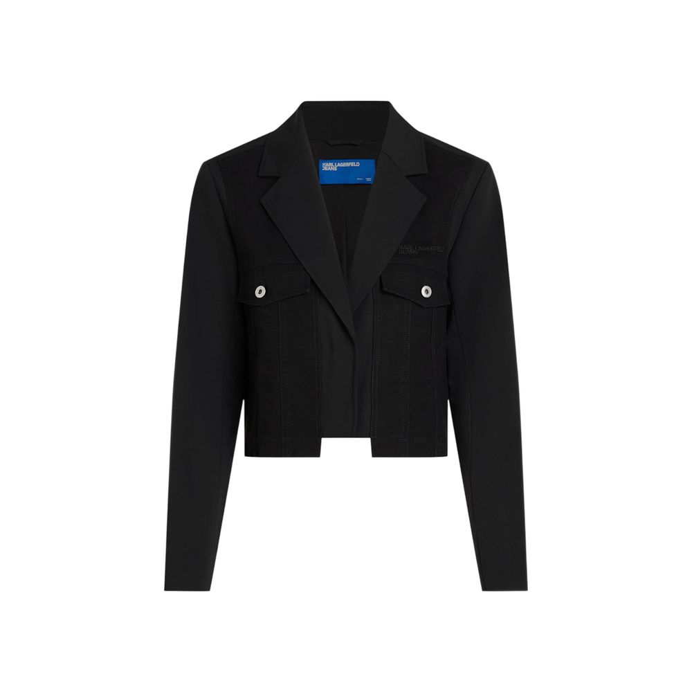 Karl Lagerfeld Black Polyester Blazer - Luxe Nova