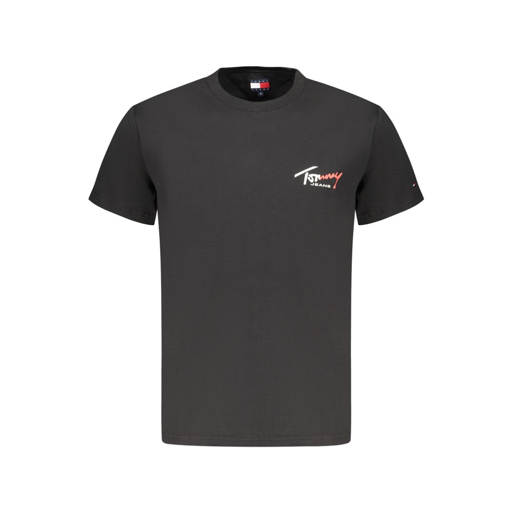 Tommy Hilfiger Black Cotton Men T-Shirt - Luxe Nova