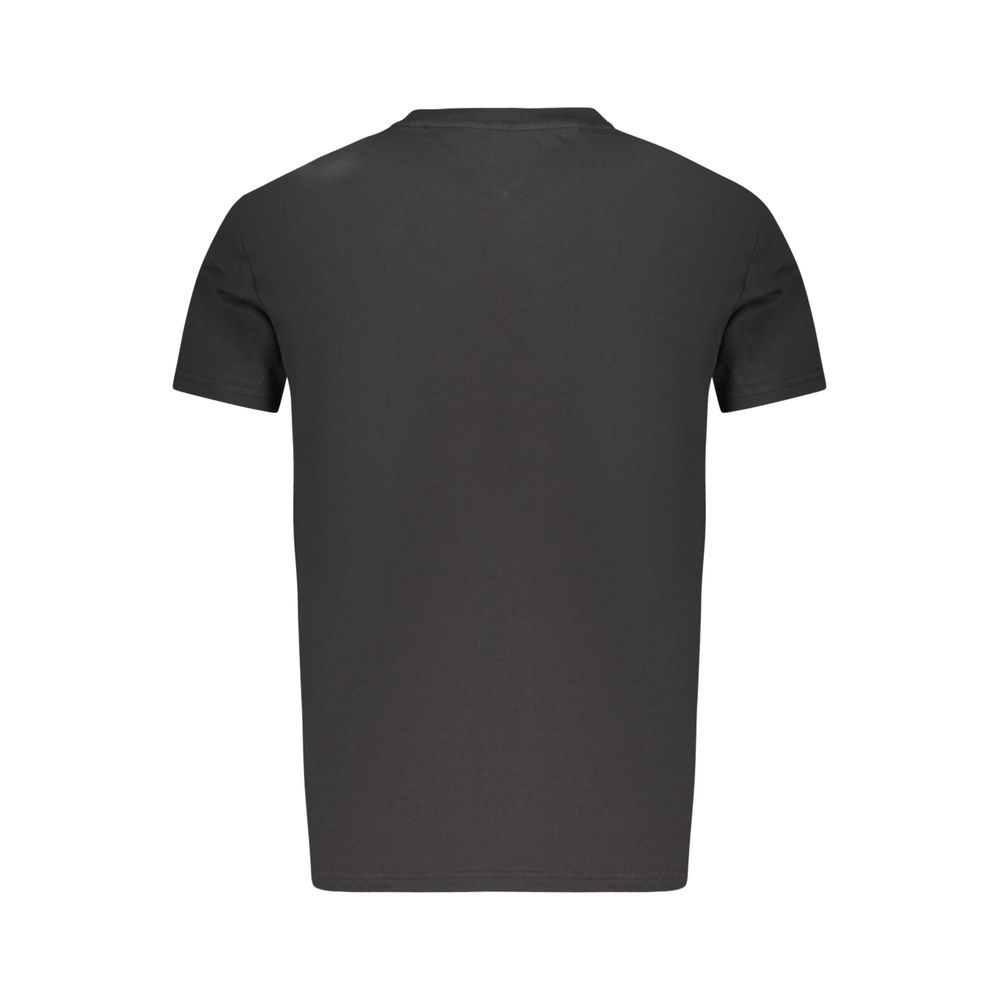 Tommy Hilfiger Black Cotton Men T-Shirt - Luxe Nova