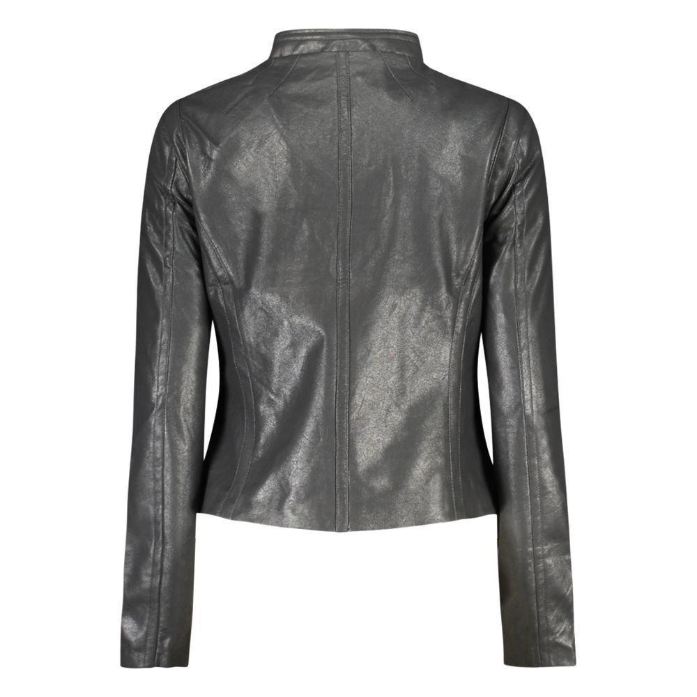 Desigual Nero Poliuretano Women's Jacket
