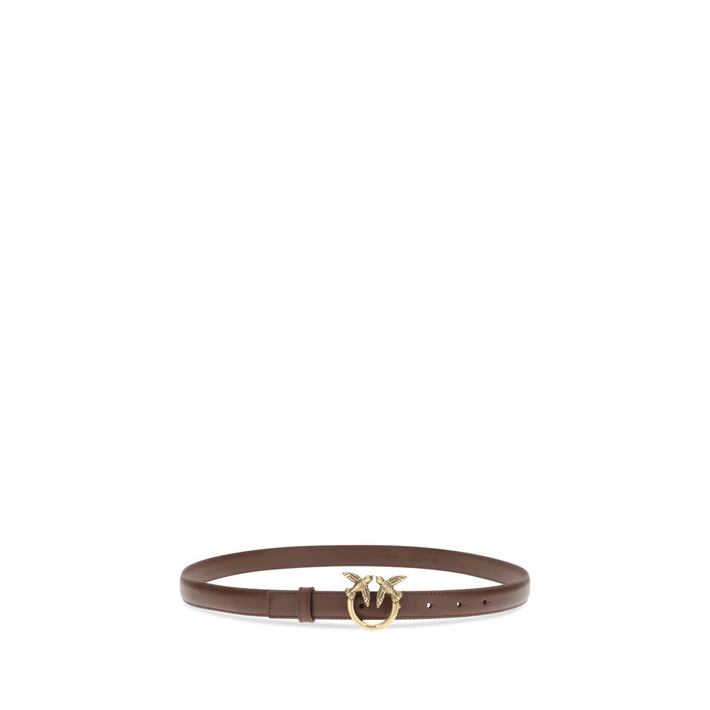 PINKO Bordeaux Calf Leather Bos Taurus Regular Belt - Luxe Nova