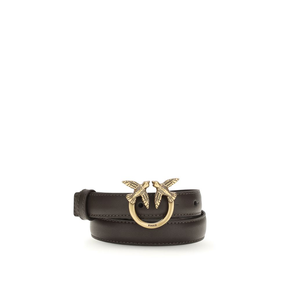 PINKO Brown Calf Leather Bos Taurus Regular Belt - Luxe Nova