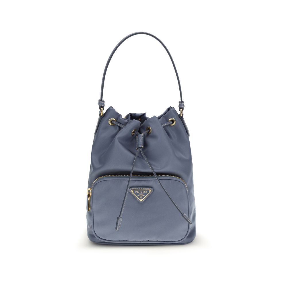 Prada Blue Recycled Polyamide Backet Bag - Luxe Nova