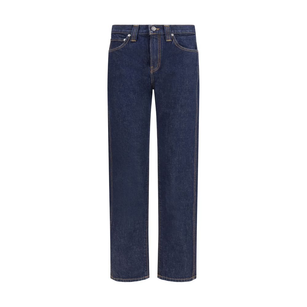 Khaite Blue Cotton Straight-Leg Jeans - Luxe Nova