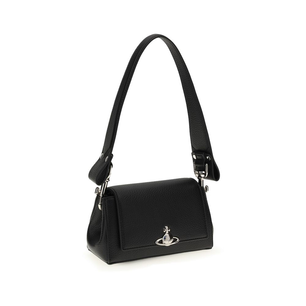 Vivienne Westwood Black Polyurethane Shoulder Bag - Luxe Nova