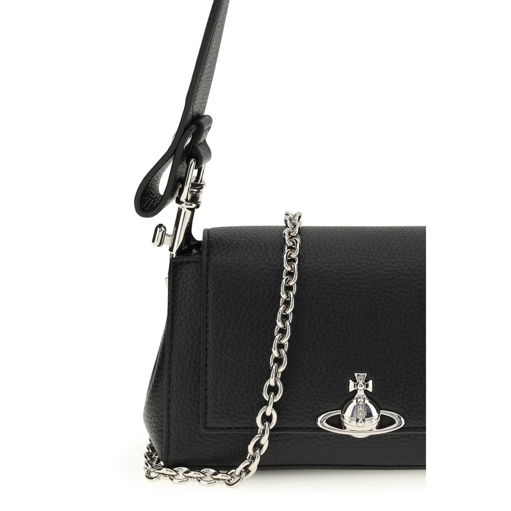 Vivienne Westwood Black Polyurethane Shoulder Bag - Luxe Nova