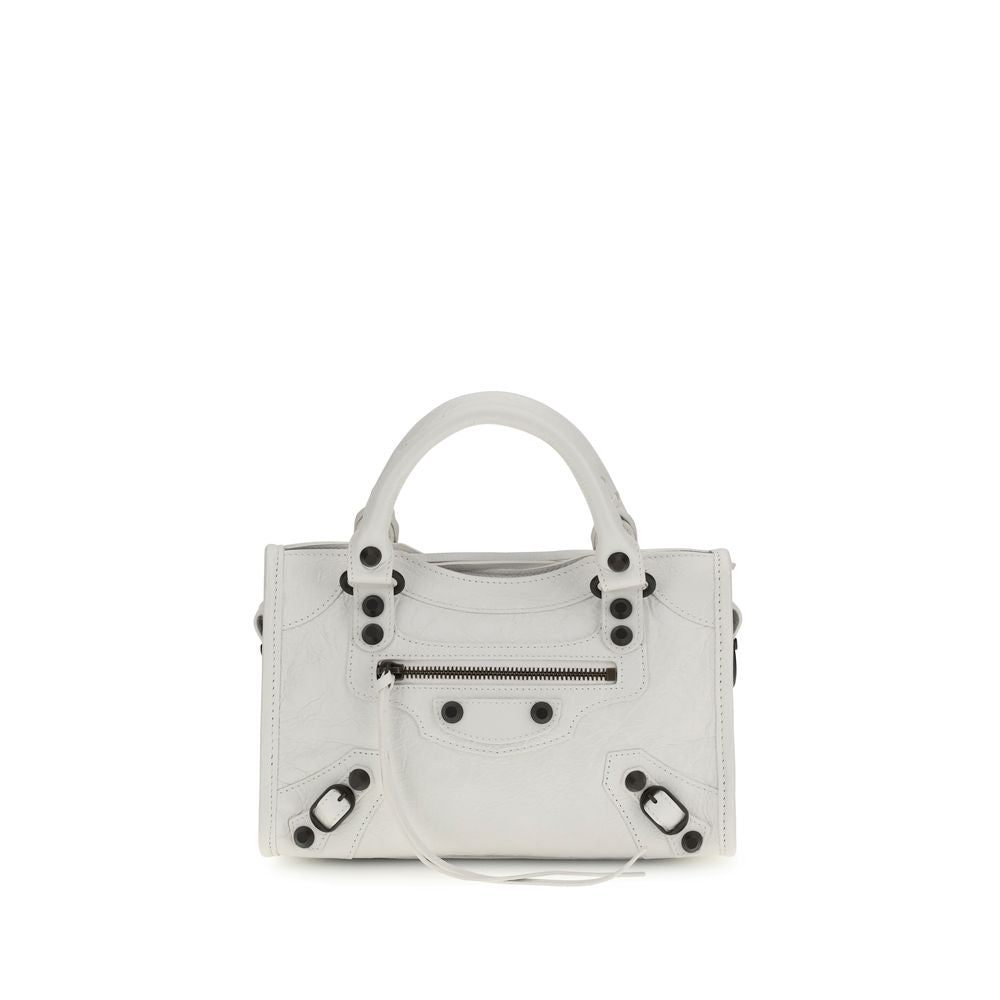 Balenciaga White Calf Leather Bos Taurus Handbag - Luxe Nova