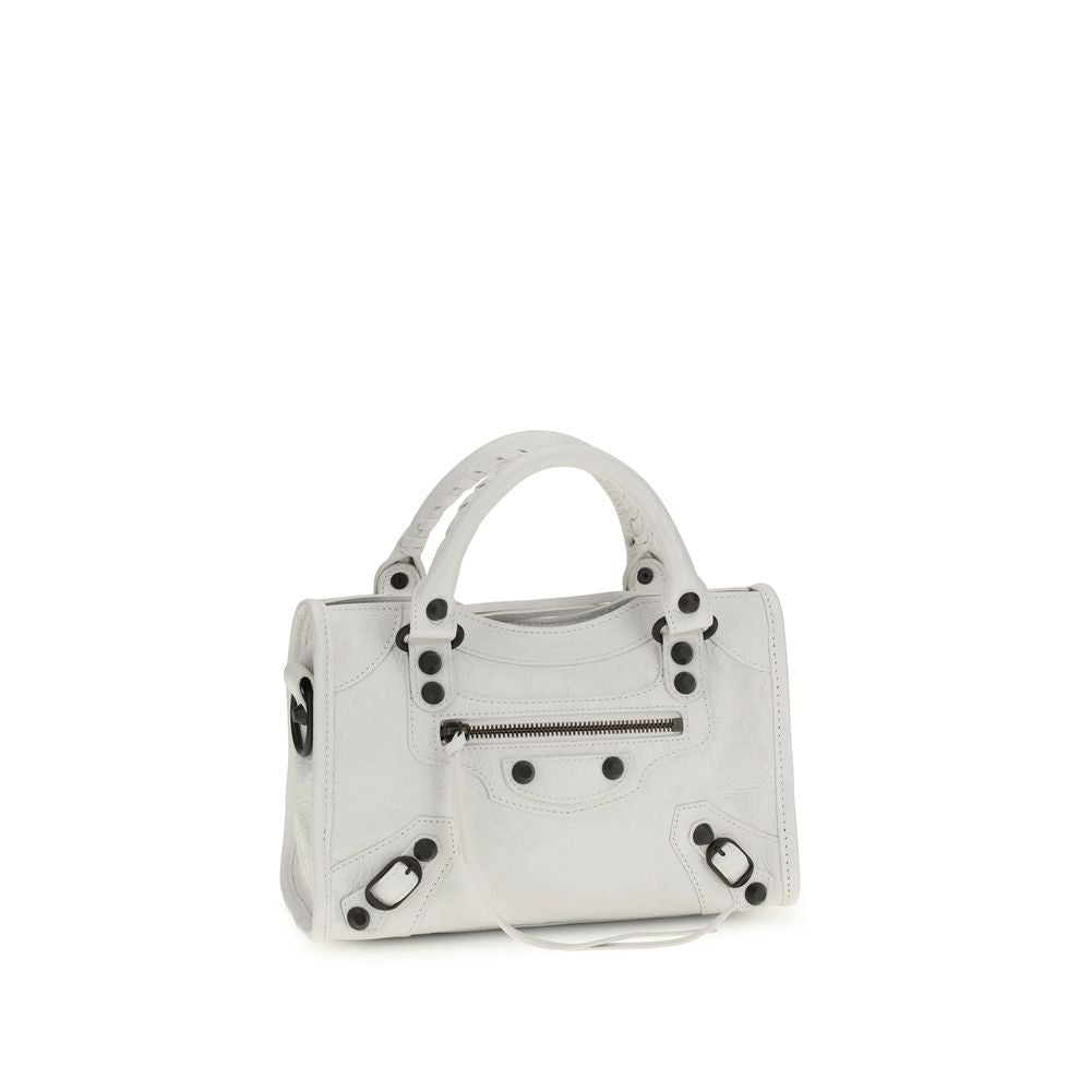 Balenciaga White Calf Leather Bos Taurus Handbag - Luxe Nova