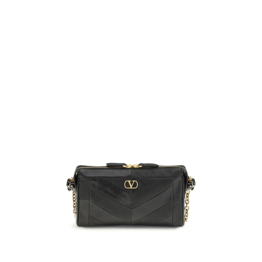 Valentino Garavani Black Lamb Ovis Aries Aries Shoulder Bag - Luxe Nova