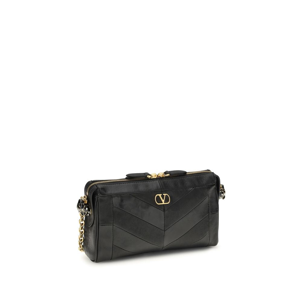 Valentino Garavani Black Lamb Ovis Aries Aries Shoulder Bag - Luxe Nova