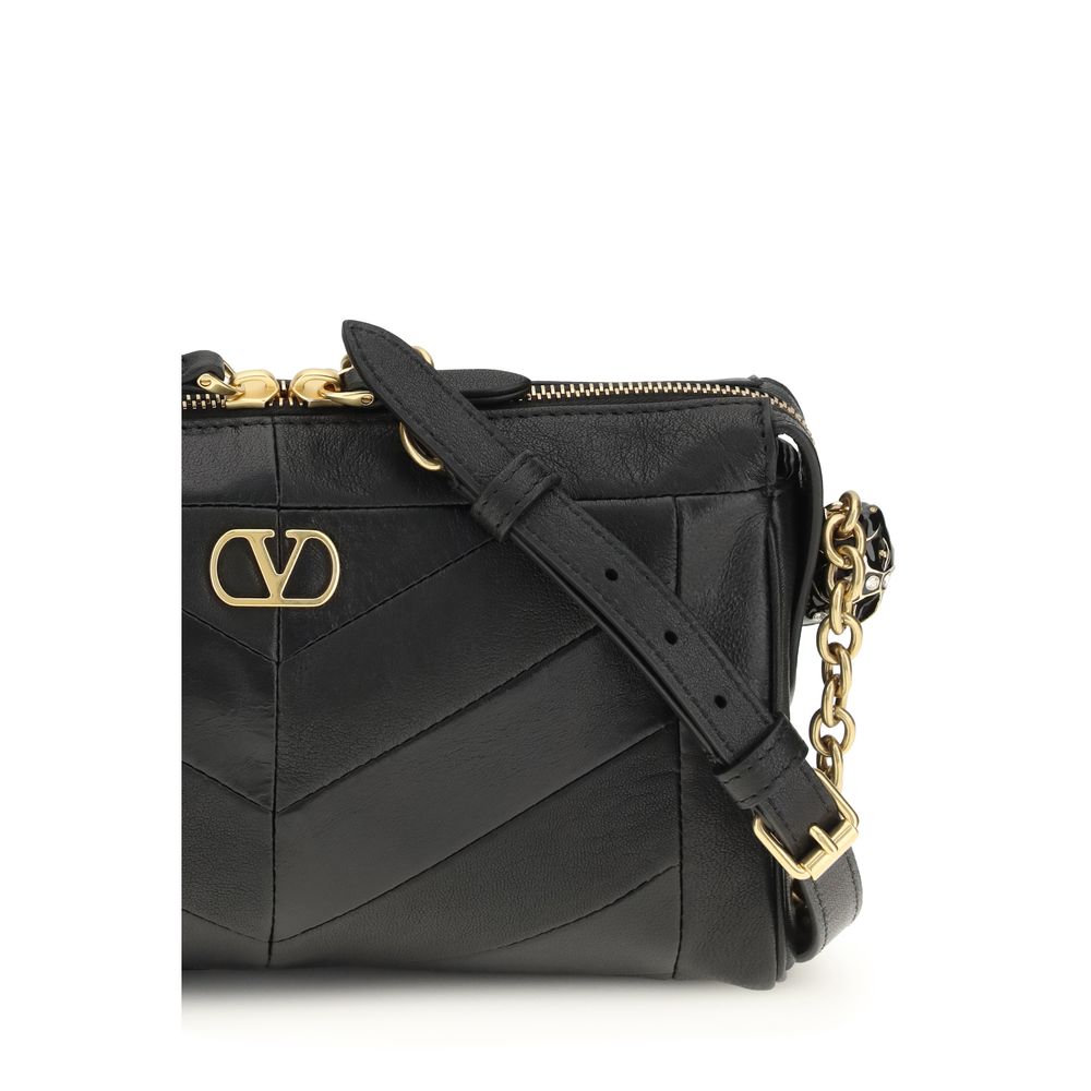 Valentino Garavani Black Lamb Ovis Aries Aries Shoulder Bag - Luxe Nova
