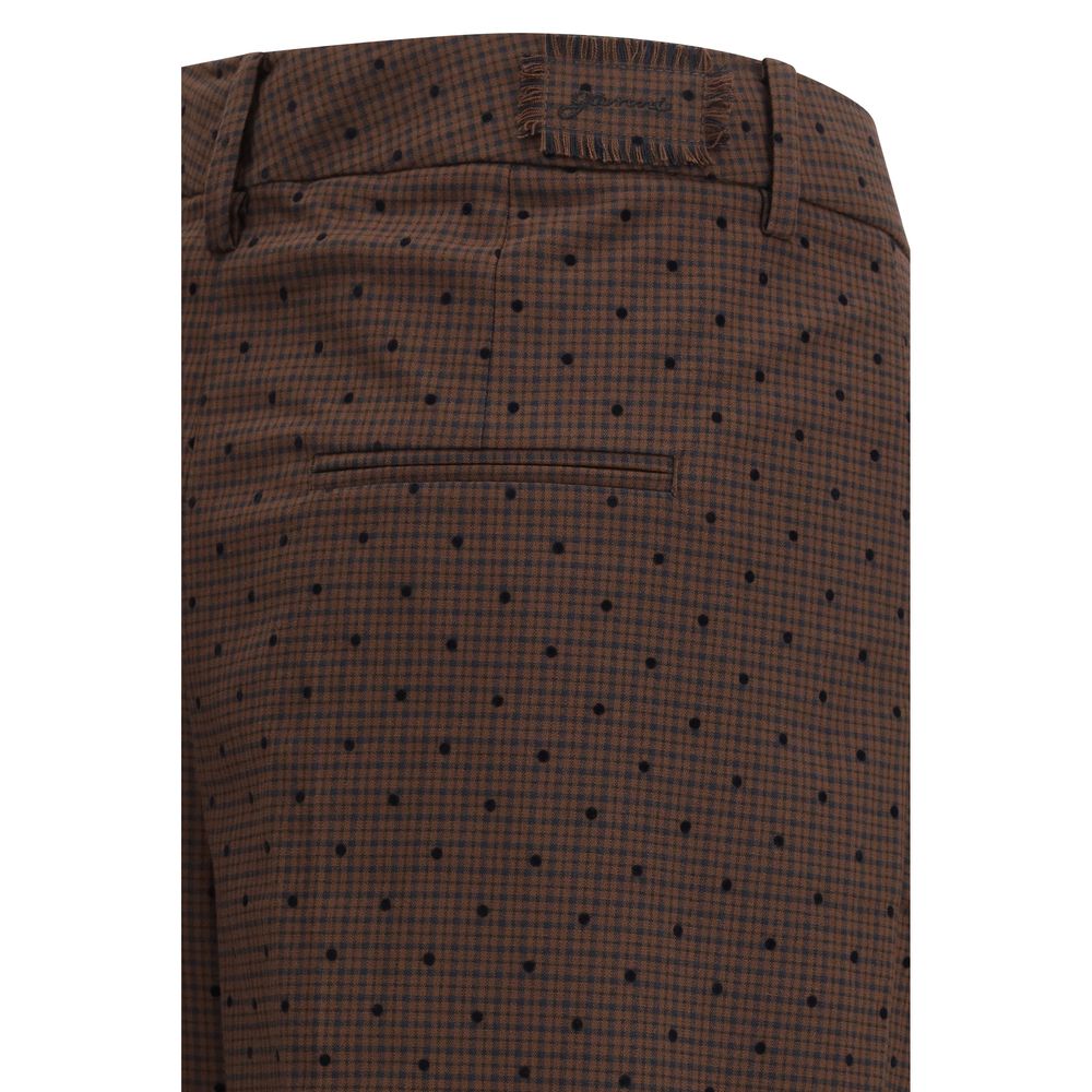 Ganni Brown Elastane Casual Pants - Luxe Nova