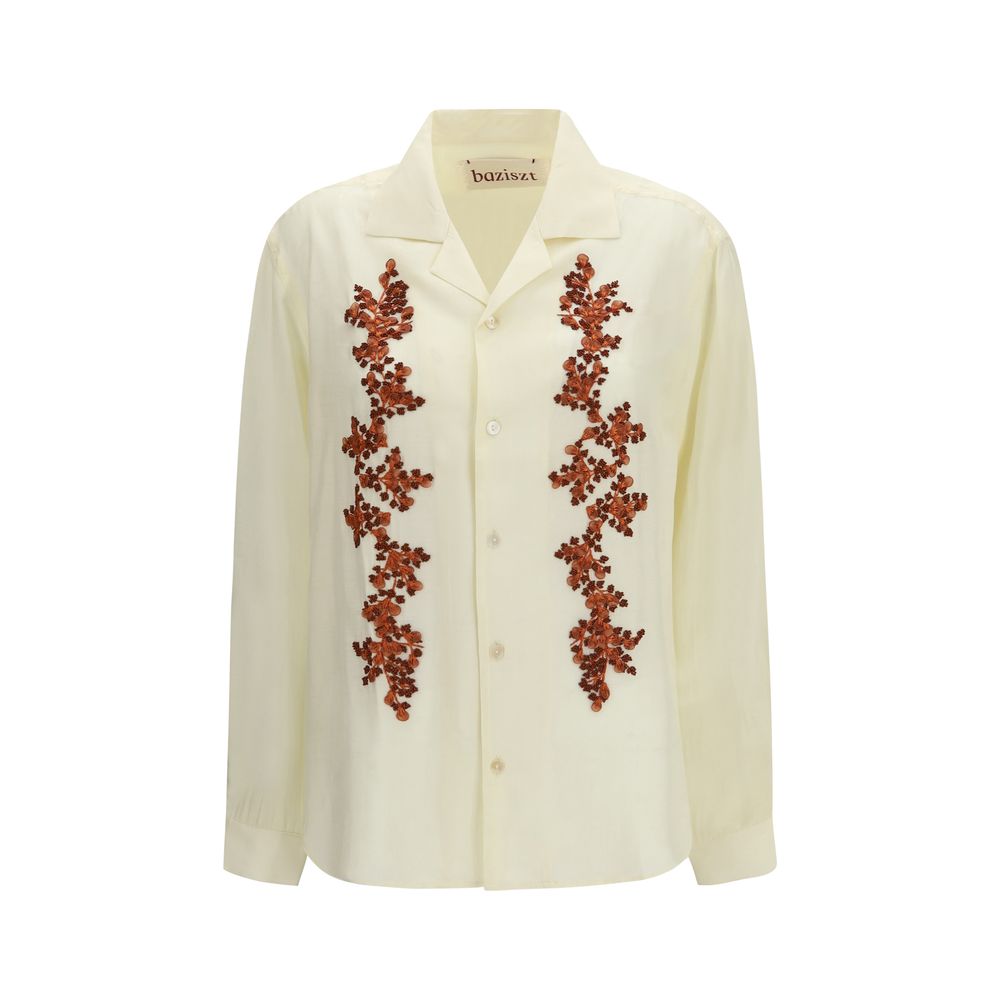 Baziszt Bicolor Cotton Pattern Shirt - Luxe Nova