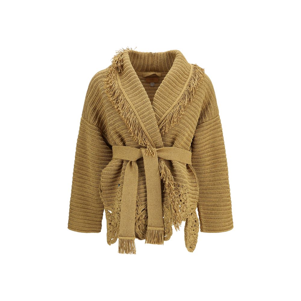 Alanui Gold Polyester Cardigan - Luxe Nova