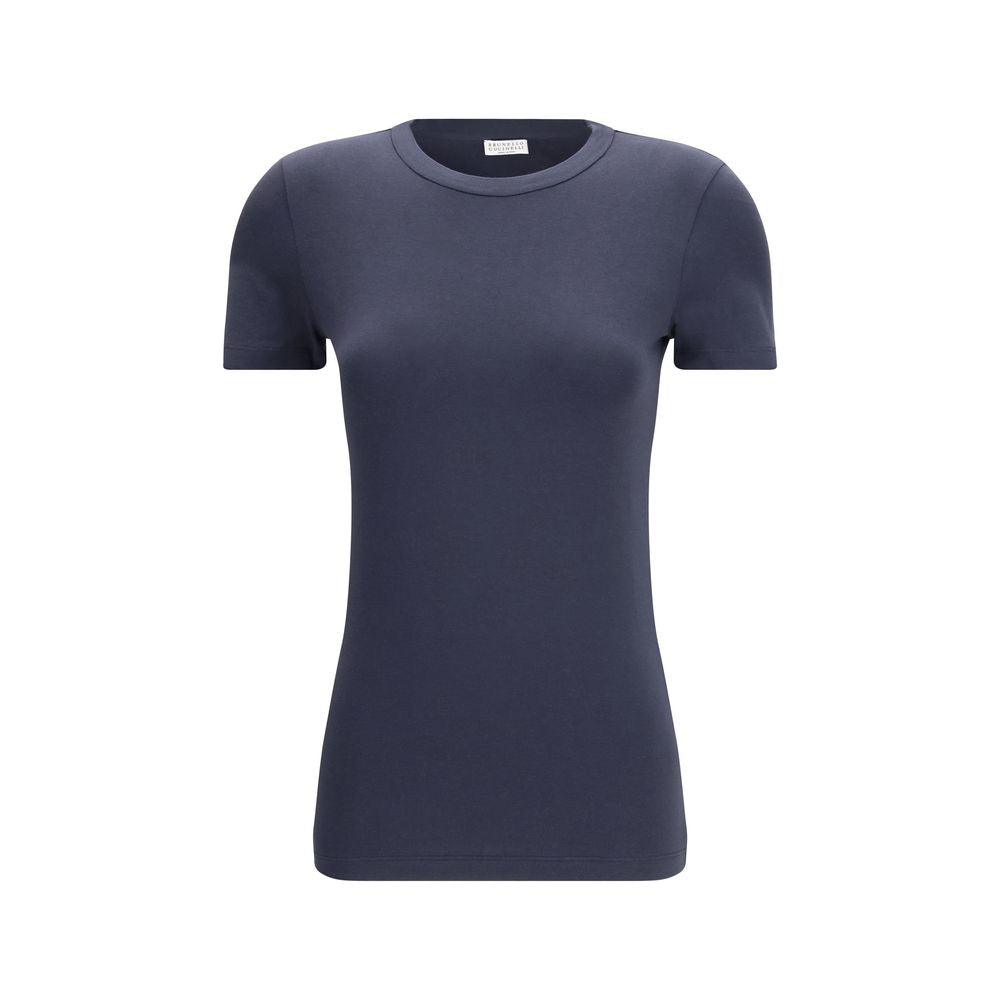 Brunello Cucinelli Blue Cotton T-Shirt - Luxe Nova