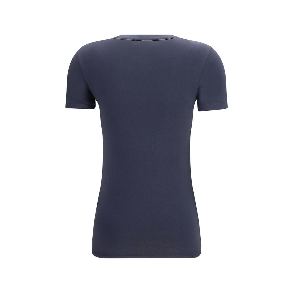 Brunello Cucinelli Blue Cotton T-Shirt - Luxe Nova