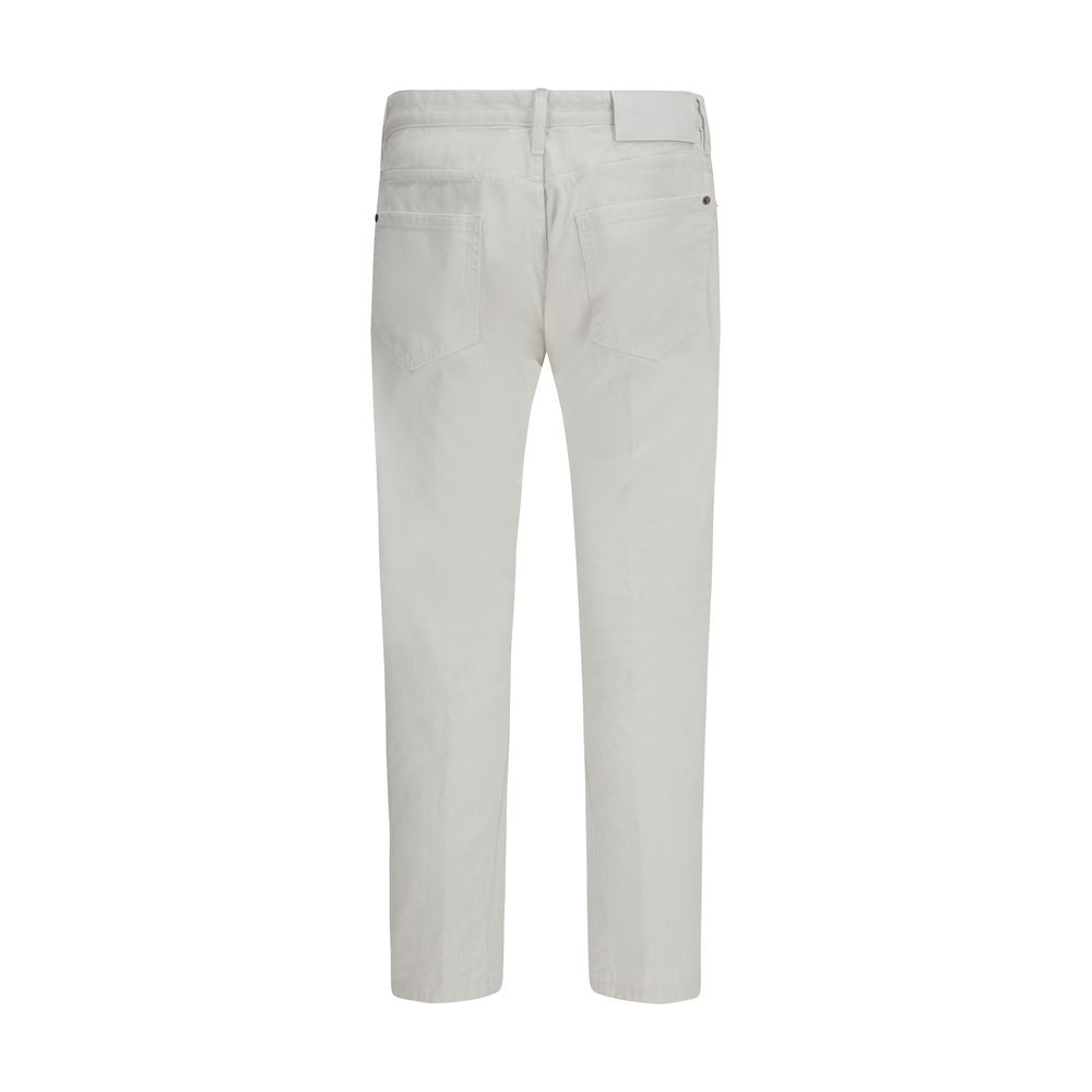Dsquared² White Cotton Slim Fit Jeans - Luxe Nova