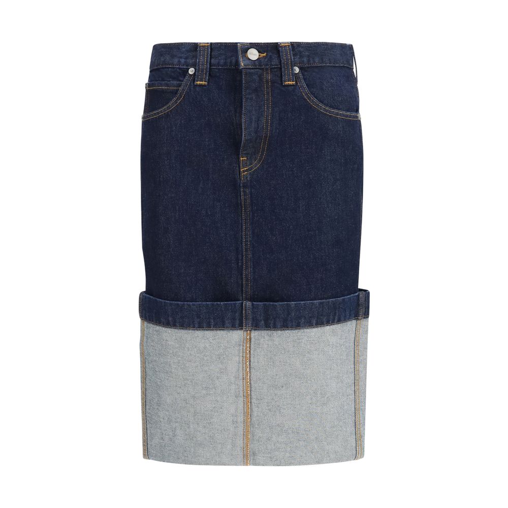 Khaite Blue Denim Skirt - Luxe Nova