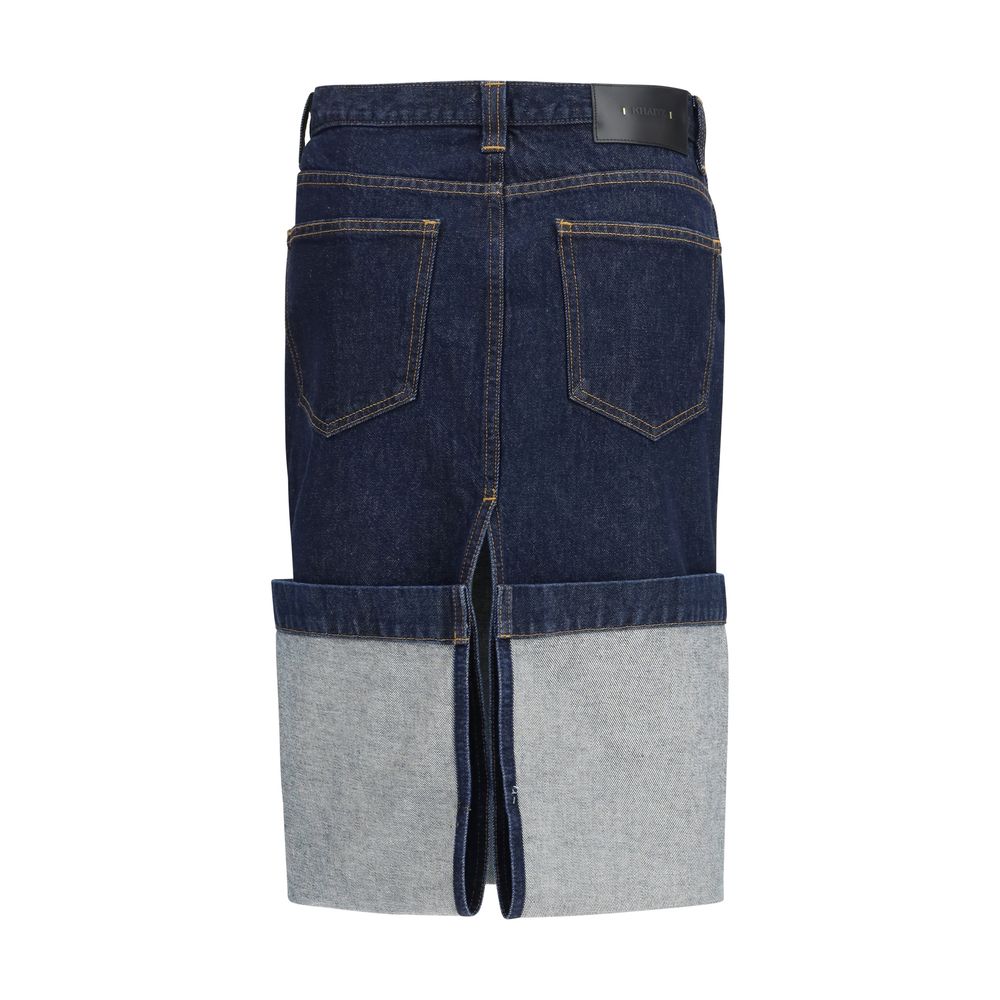 Khaite Blue Denim Skirt - Luxe Nova