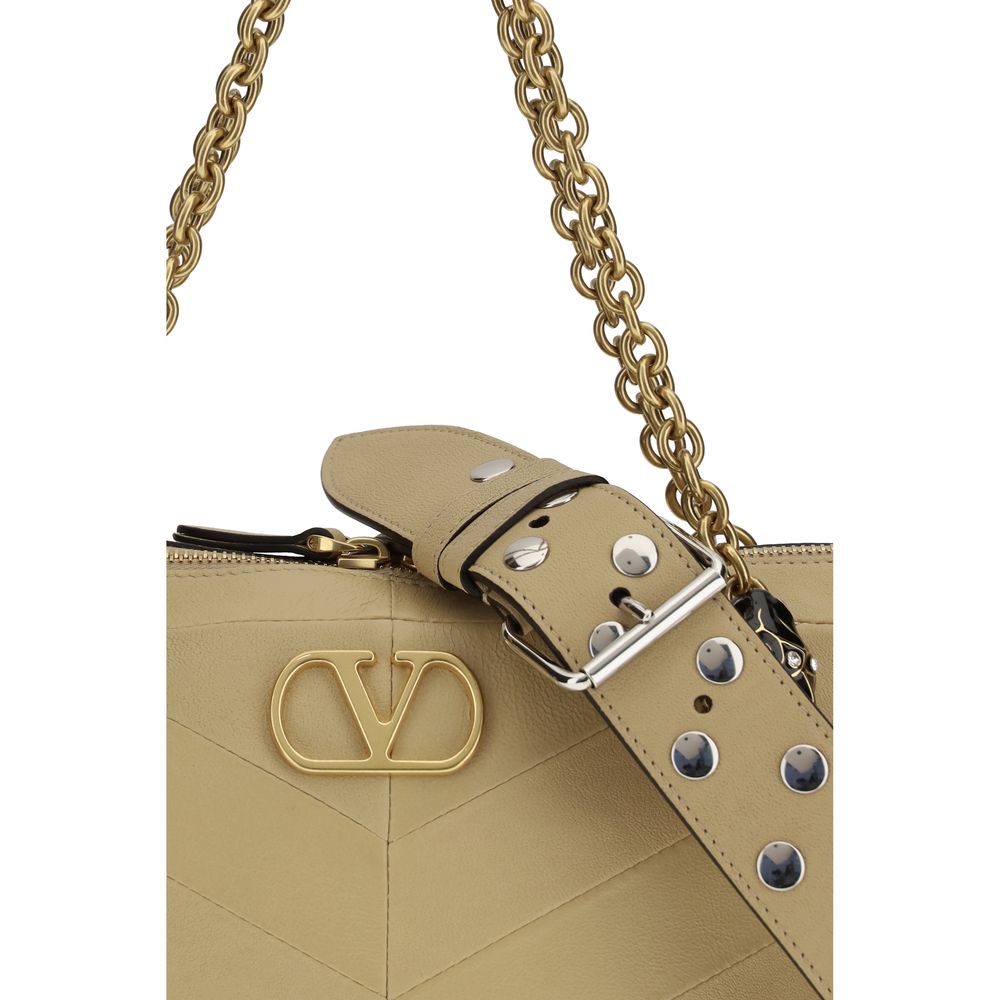 Valentino Garavani Beige Lamb Ovis Aries Aries Shoulder Bag - Luxe Nova