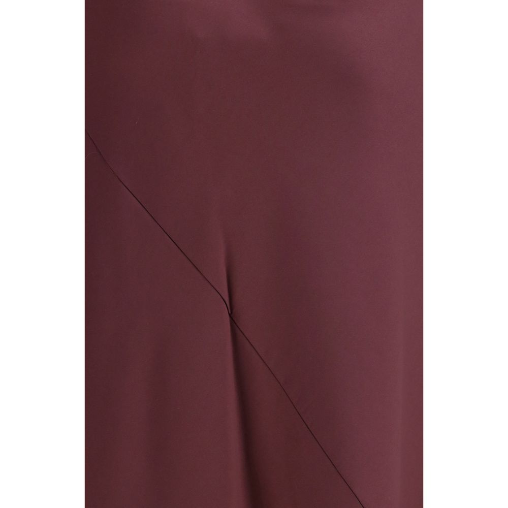 PINKO Bordeaux Marabou Casual Dress - Luxe Nova