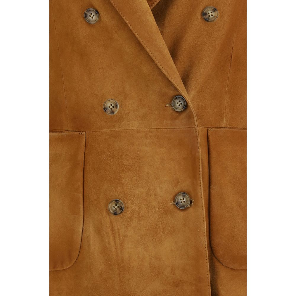 Valstar Beige Goatskin Blazer - Luxe Nova