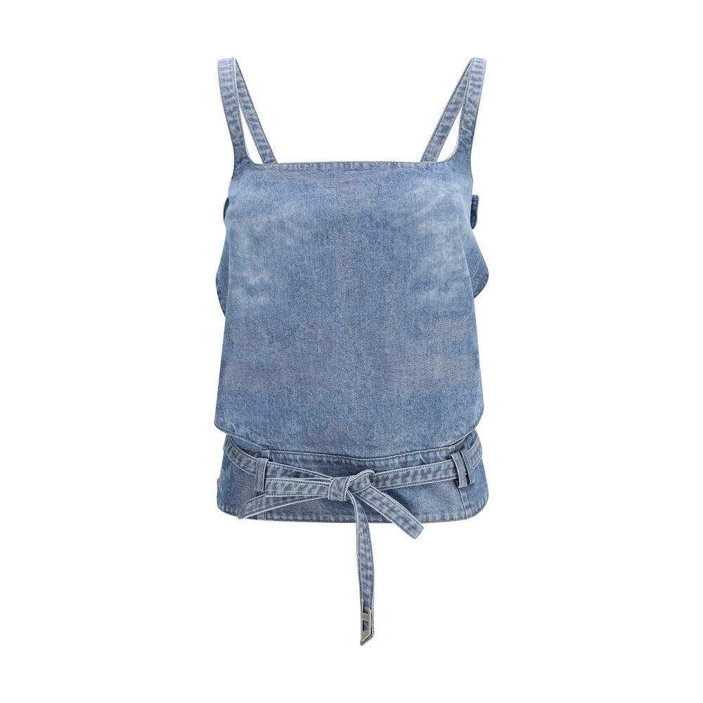 Diesel Blue Cotton Top - Luxe Nova