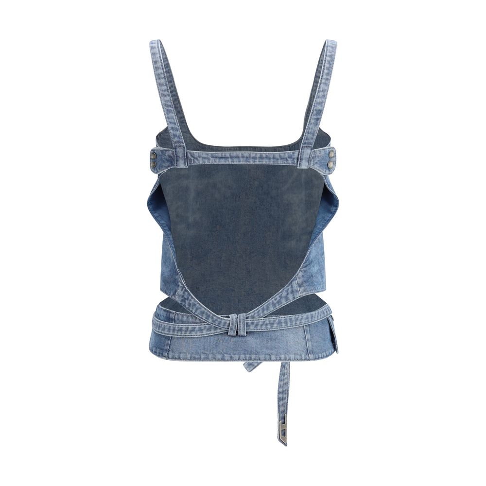 Diesel Blue Cotton Top - Luxe Nova