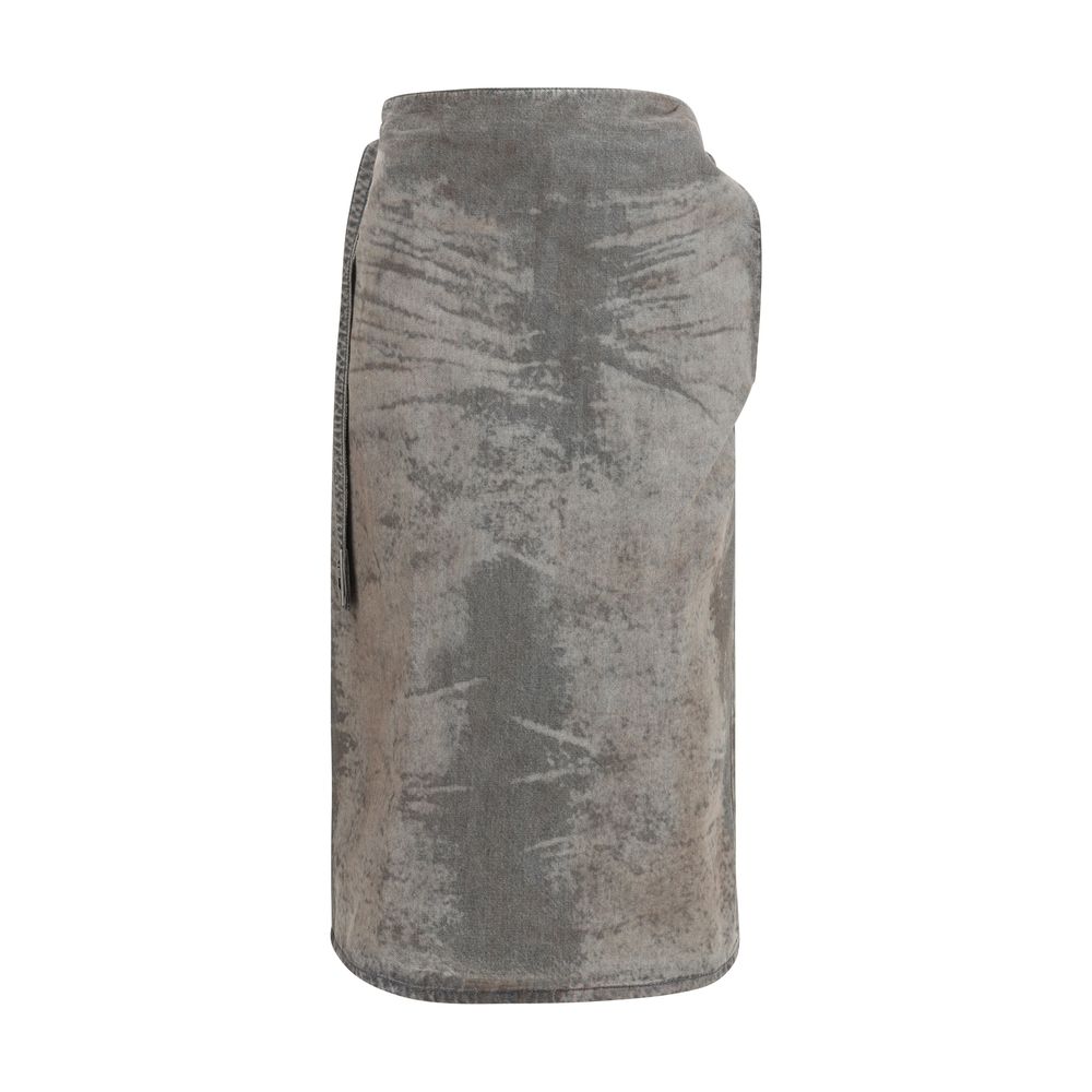 Diesel Gray Lyocell Midi Skirt - Luxe Nova