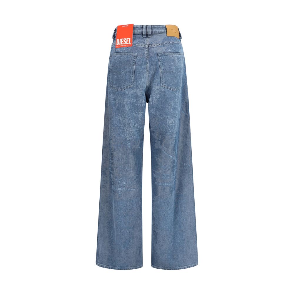 Diesel Blue Cotton Relaxed Fit Jeans - Luxe Nova
