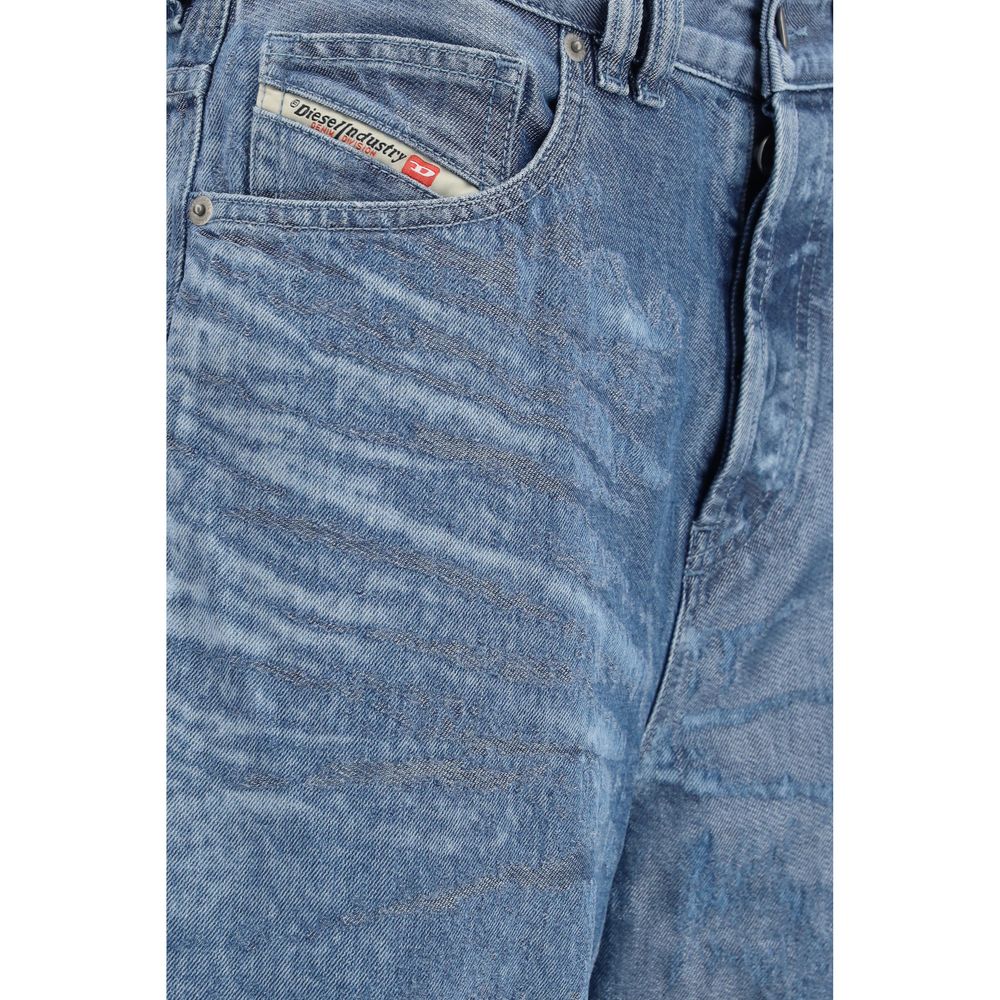 Diesel Blue Cotton Relaxed Fit Jeans - Luxe Nova