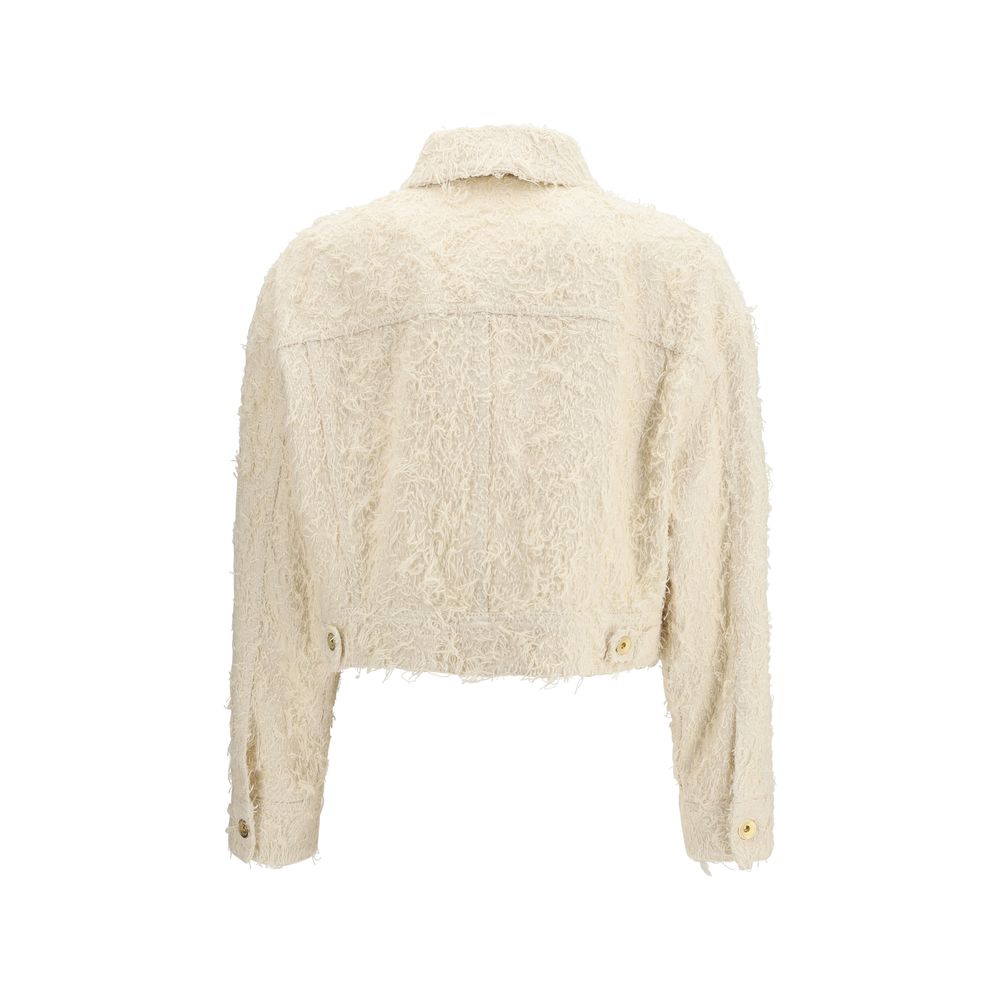 Brunello Cucinelli Beige Cotton Denim Jacket - Luxe Nova