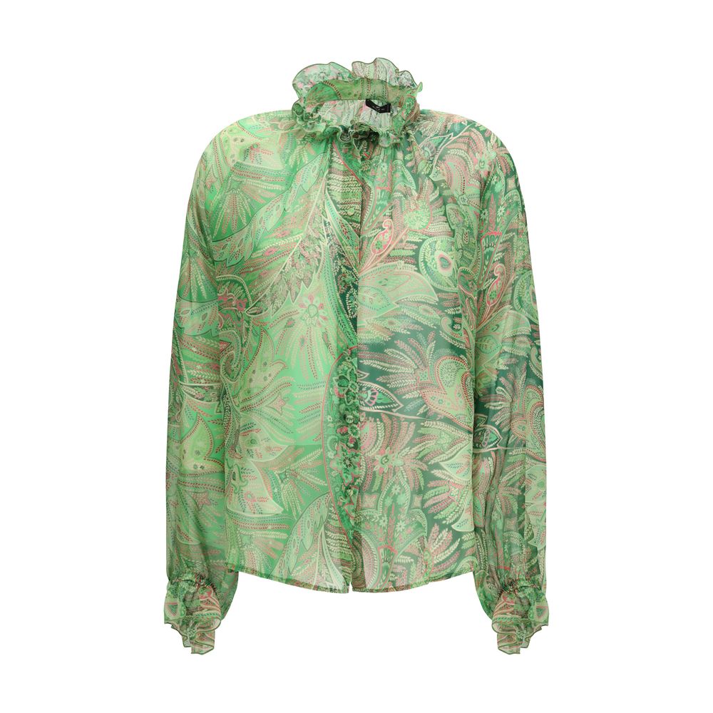 Etro Bicolor Silk Pattern Shirt - Luxe Nova