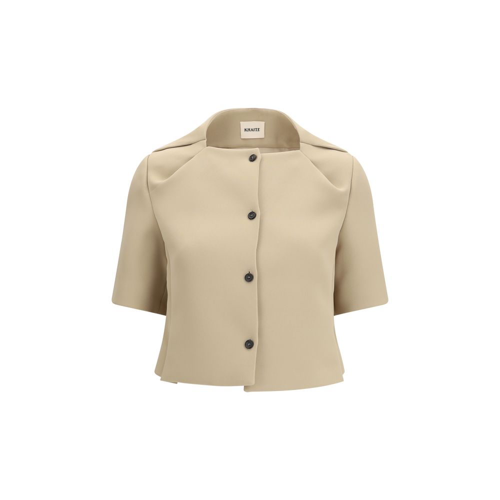 Khaite Beige Polyester Coat - Luxe Nova