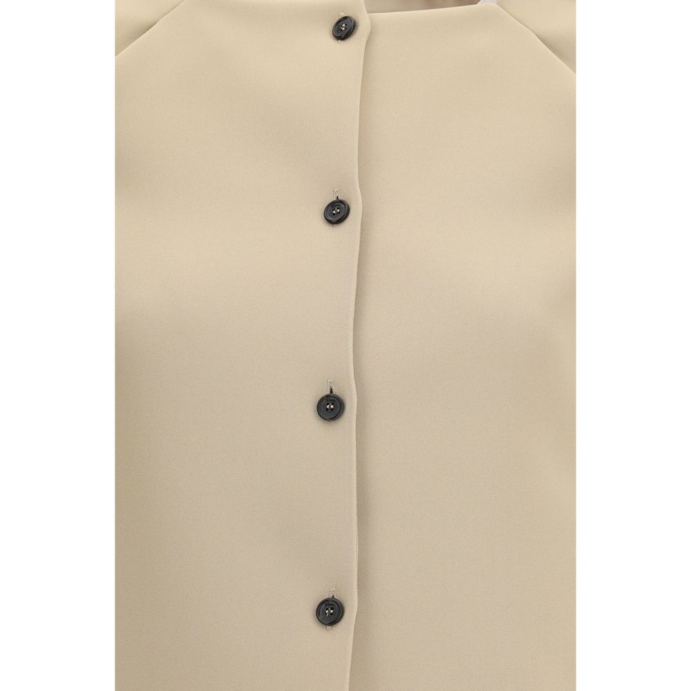 Khaite Beige Polyester Coat - Luxe Nova