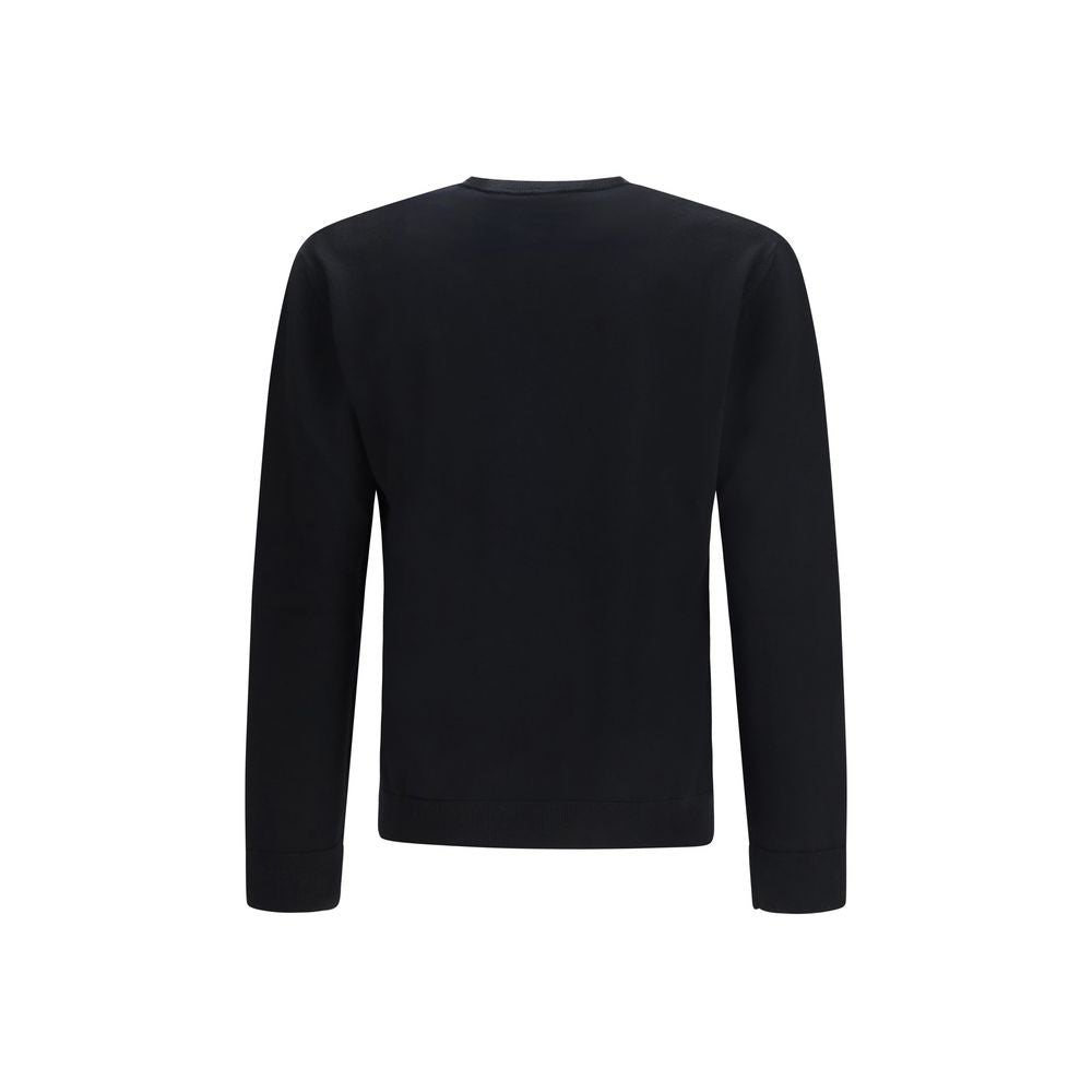 Valentino Black Fleece Wool Sweatshirt - Luxe Nova
