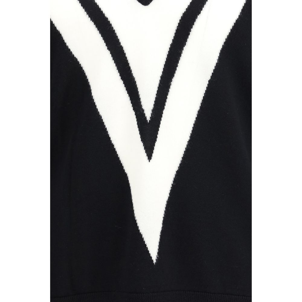 Valentino Black Fleece Wool Sweatshirt - Luxe Nova