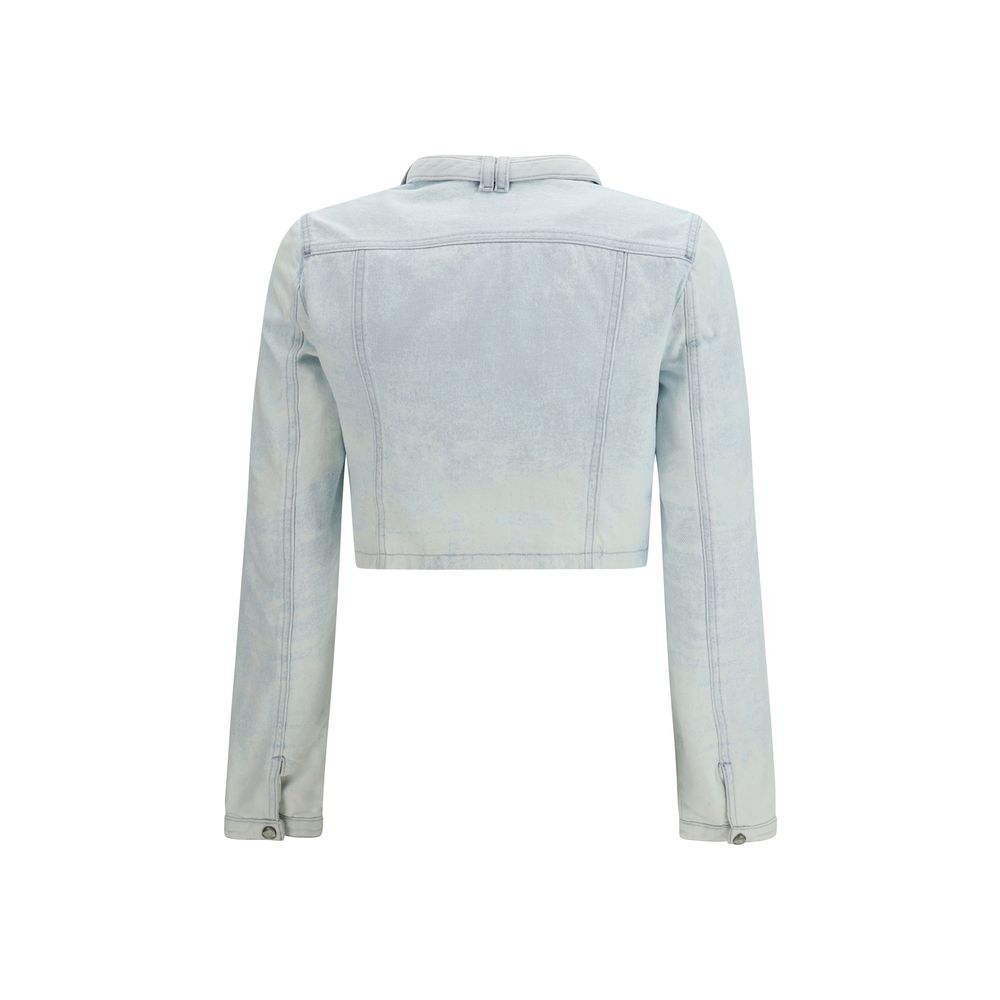 Diesel Blue Cotton Biker Jacket - Luxe Nova