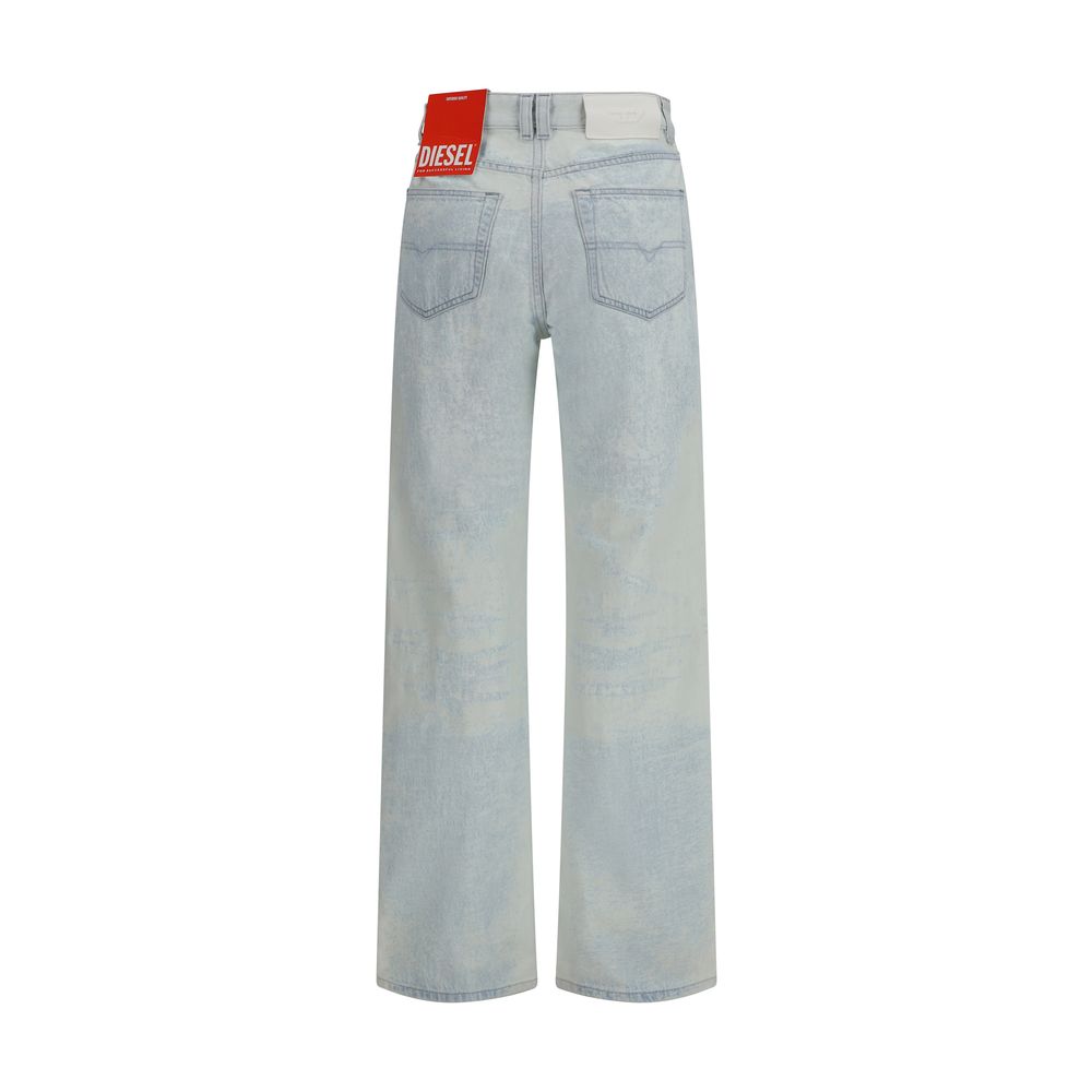Diesel Blue Cotton Straight-Leg Jeans - Luxe Nova