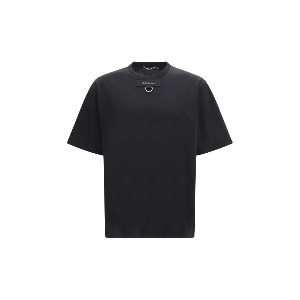 Dolce & Gabbana Black Cotton T-Shirt - Luxe Nova