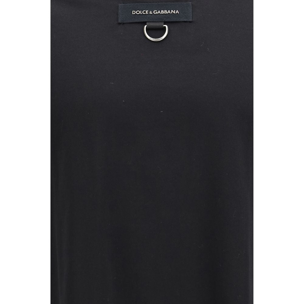 Dolce & Gabbana Black Cotton T-Shirt - Luxe Nova