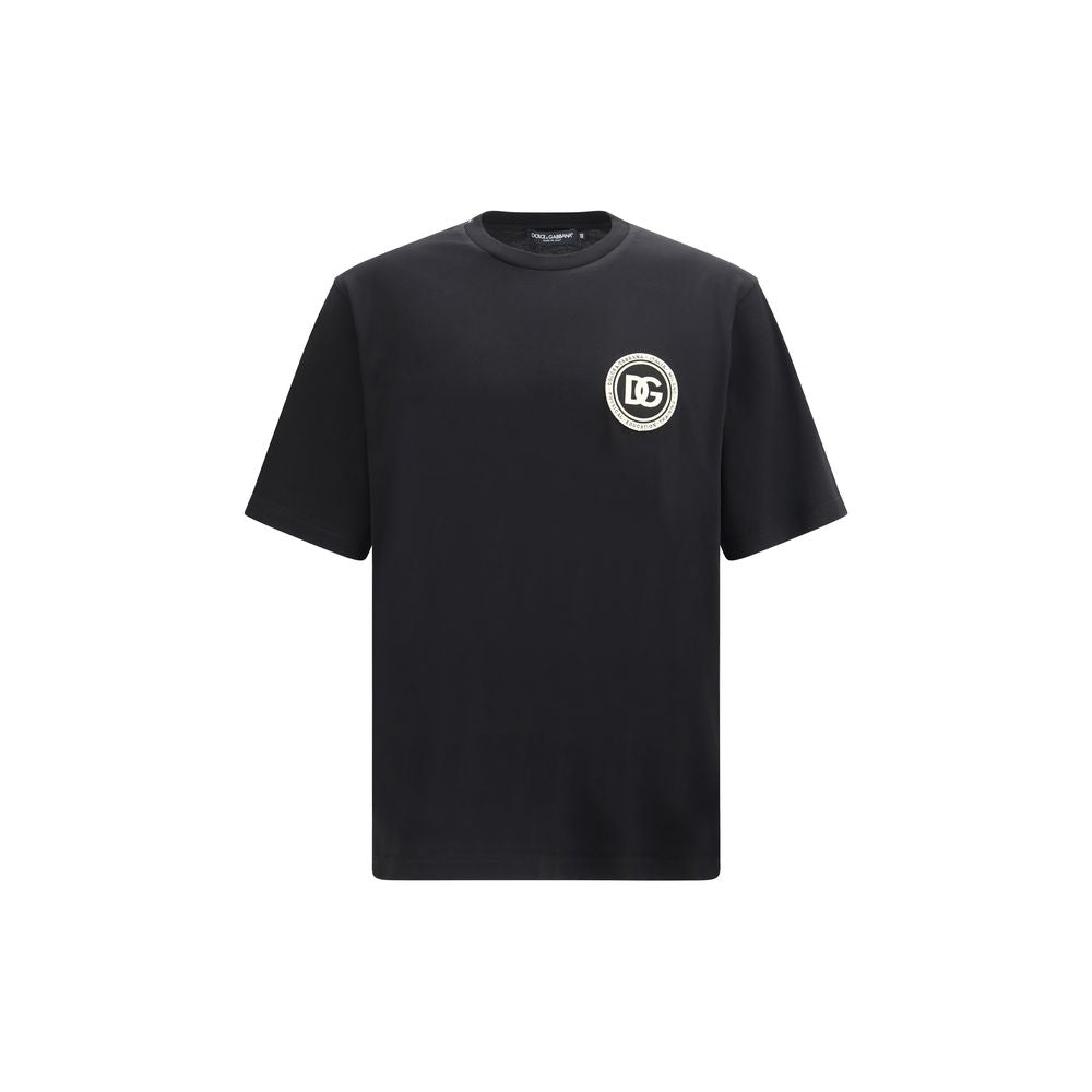Dolce & Gabbana Black Cotton T-Shirt - Luxe Nova