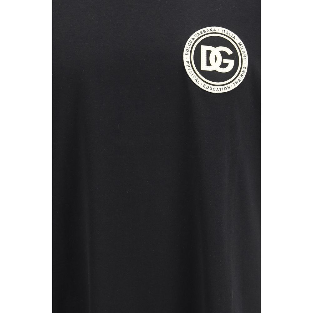 Dolce & Gabbana Black Cotton T-Shirt - Luxe Nova