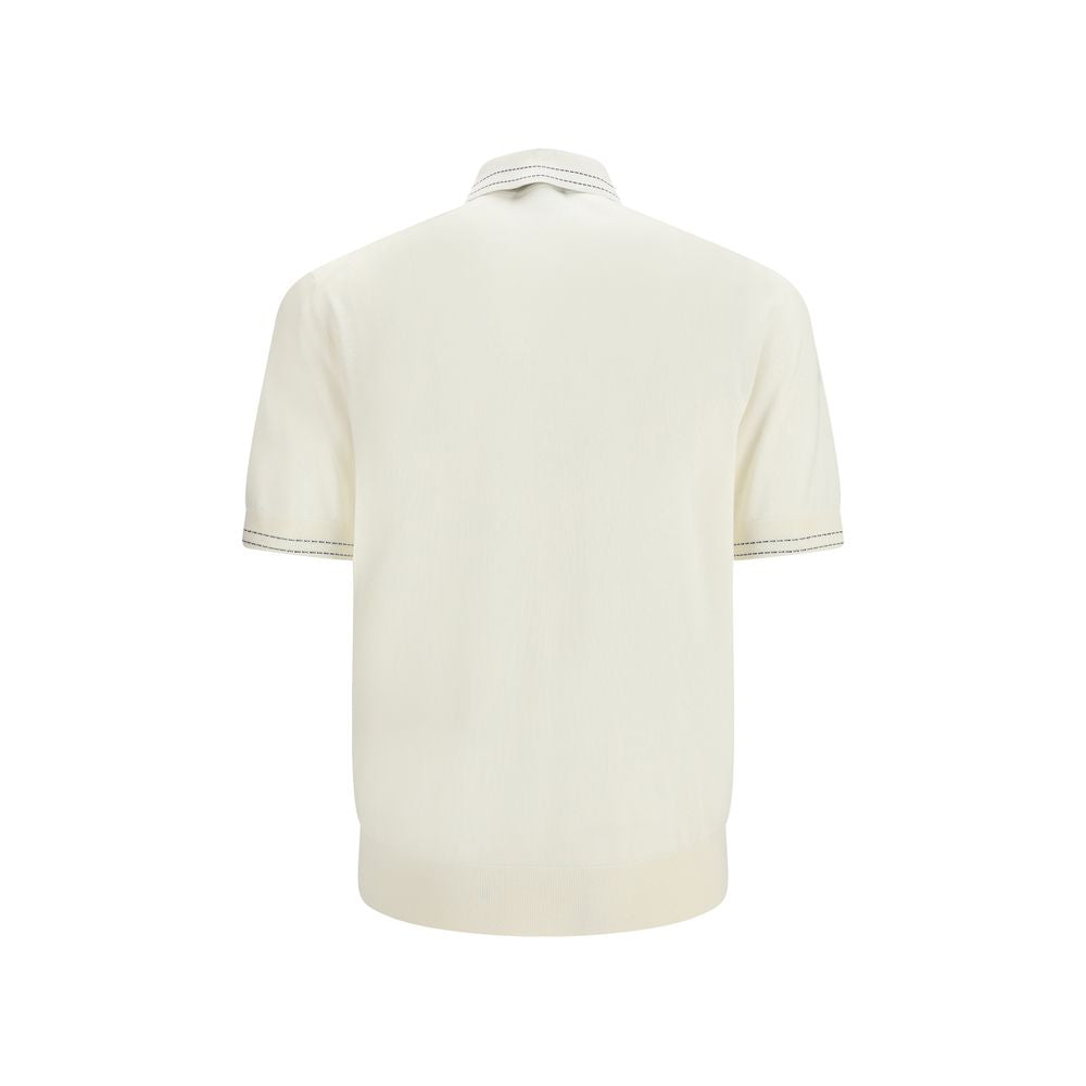Dolce & Gabbana Beige Silk Polo Shirt - Luxe Nova