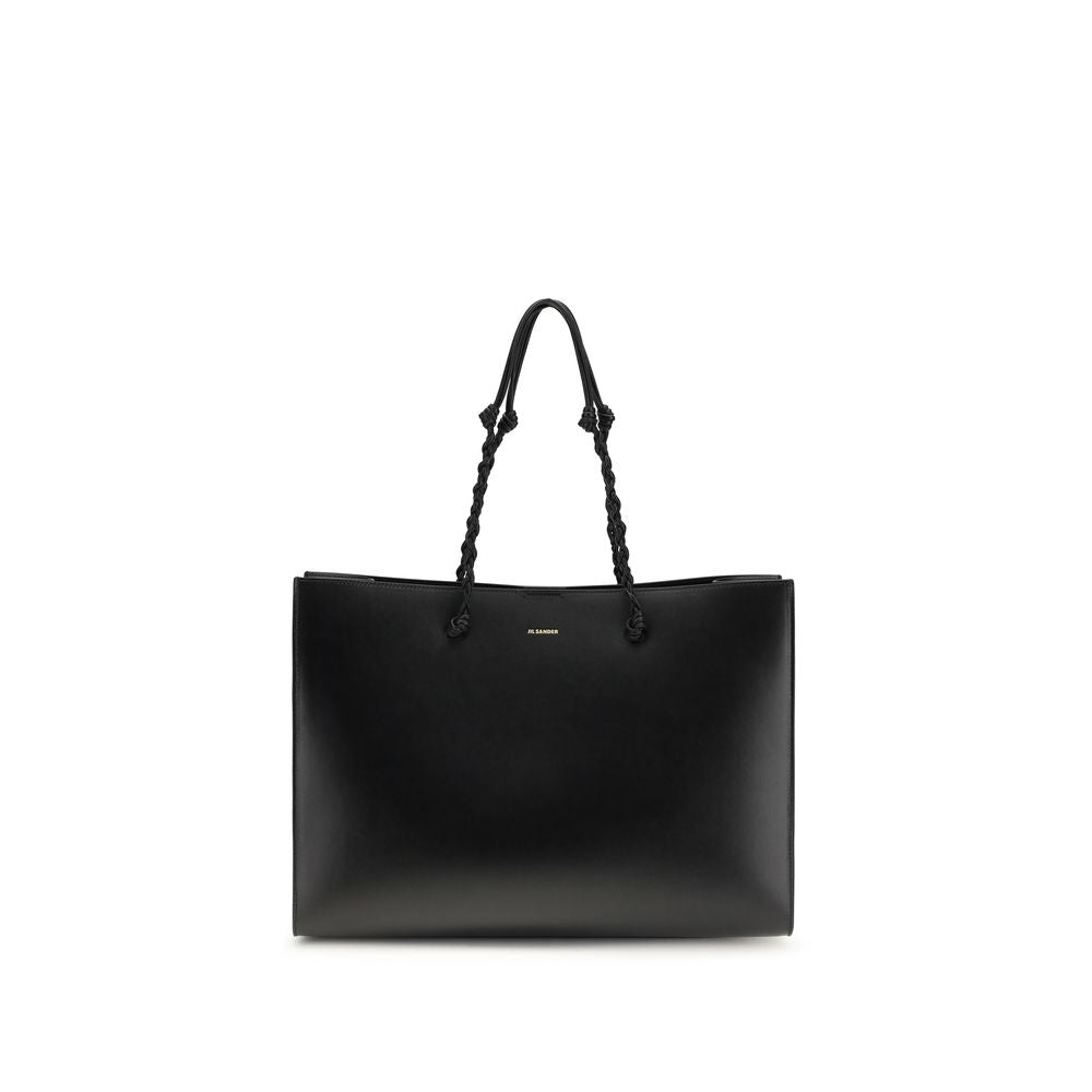 Jil Sander Black Calf Leather Bos Taurus Shoulder Bag - Luxe Nova