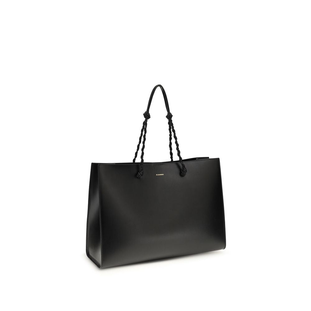 Jil Sander Black Calf Leather Bos Taurus Shoulder Bag - Luxe Nova