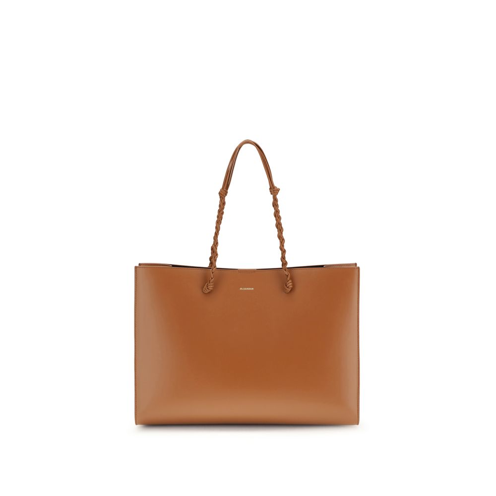 Jil Sander Brown Calf Leather Bos Taurus Shoulder Bag - Luxe Nova
